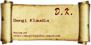 Dengi Klaudia névjegykártya