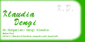 klaudia dengi business card